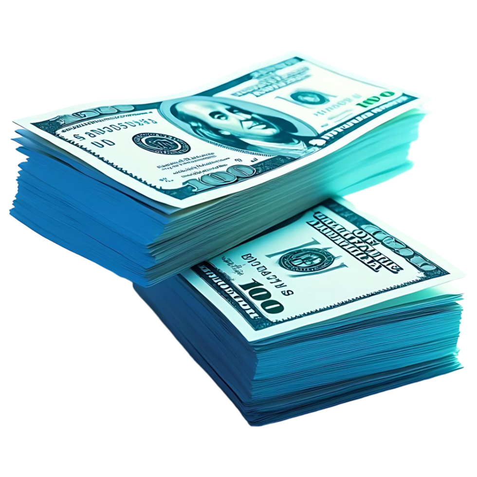 Stack of 100 Bills Realistic Money Bundle for Finance Business png