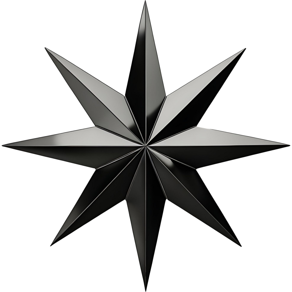 Elegant Black Star Icon Perfect for Logos Graphic Designs png