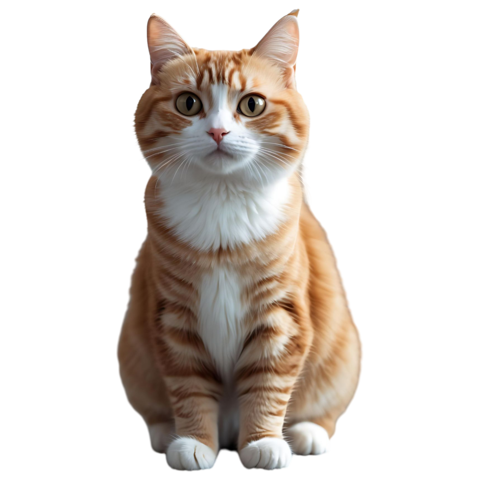 Charming Ginger Cat Stock Image Great for Digital Print Projects png