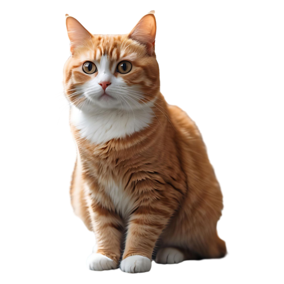 Realistic Ginger Cat Stock Image Great for Digital Print Projects png