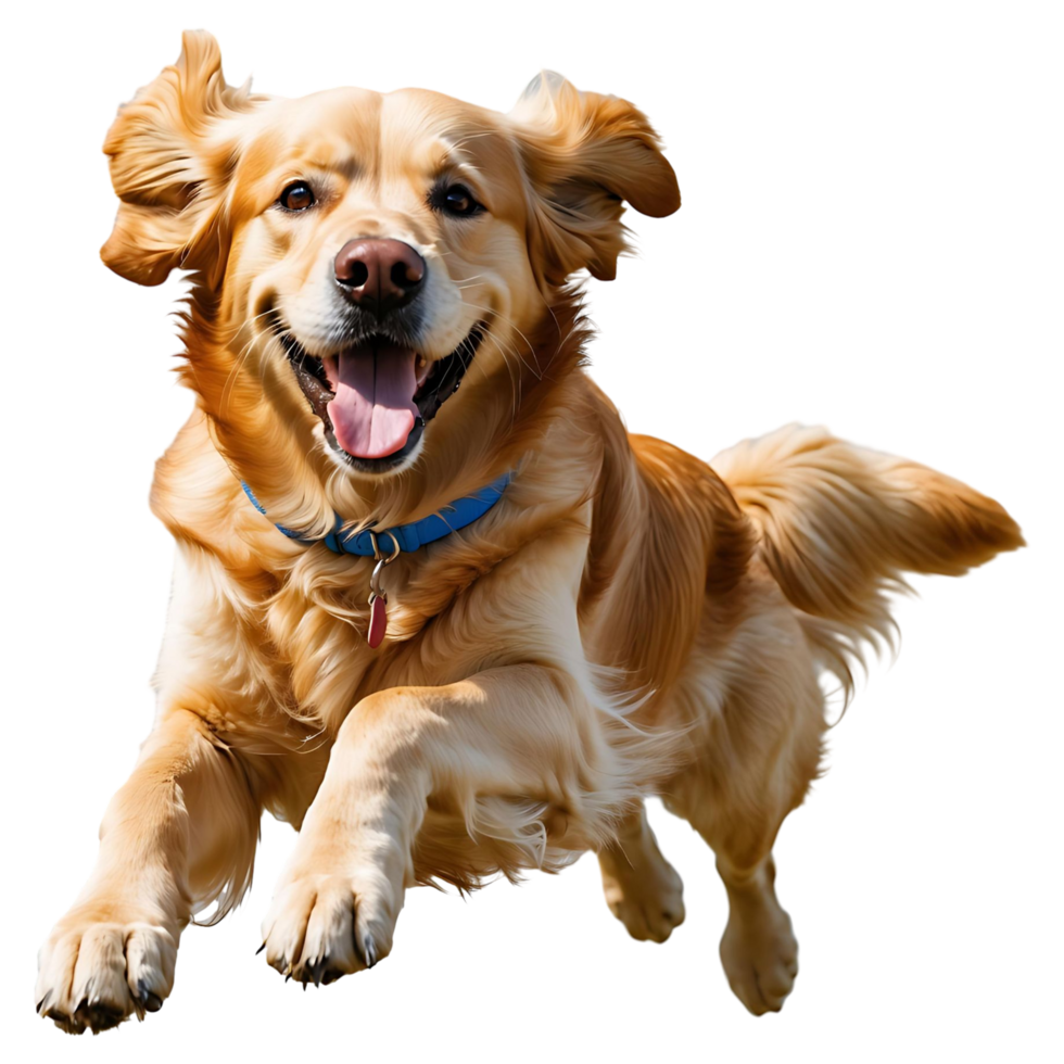 Leaping Retriever Illustration Ideal for Branding Pet-Themed Designs png