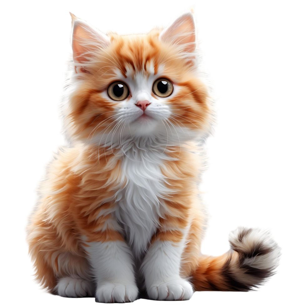 Adorable Ginger Kitten Transparent Background for Pet Designs png