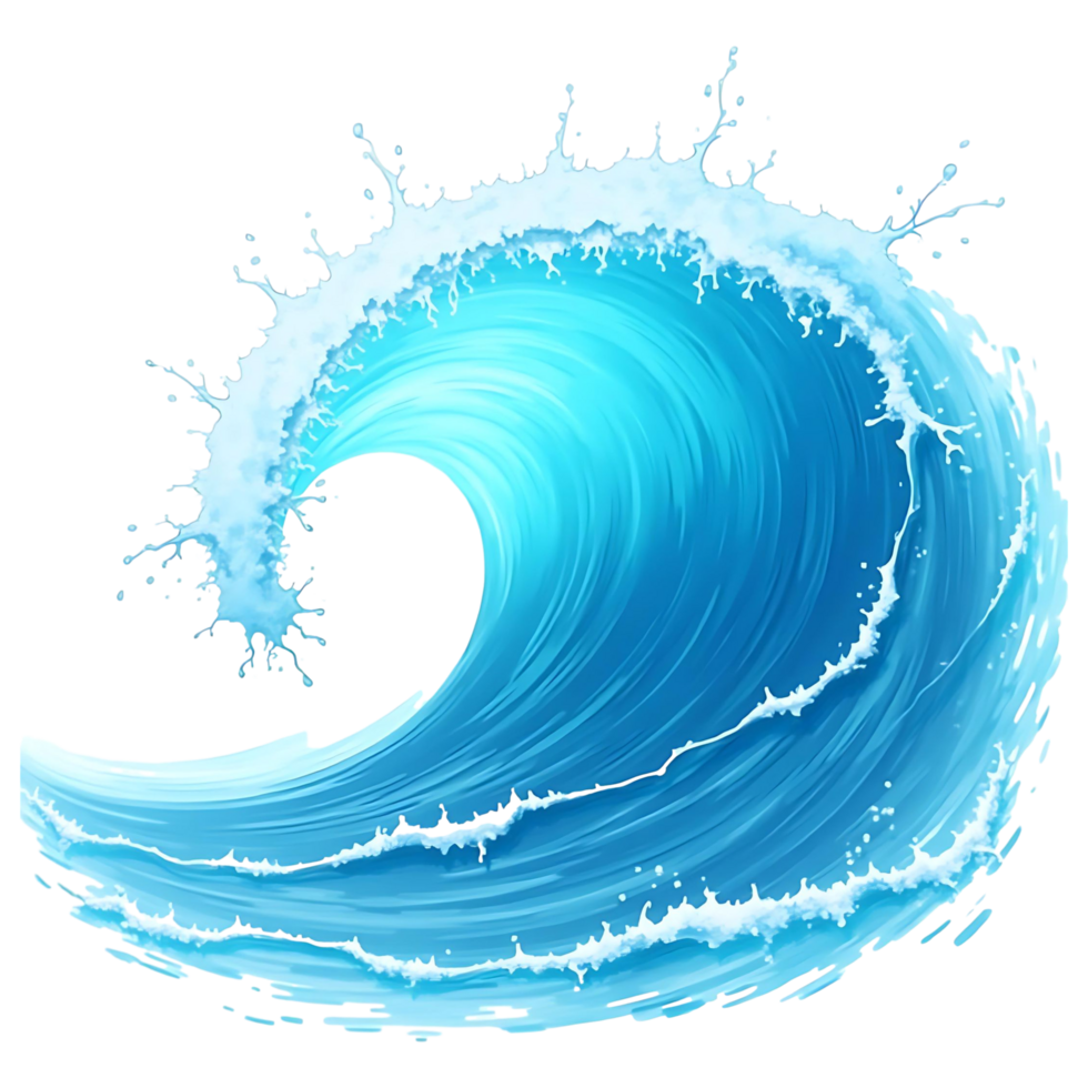 Crystal Clear Water Wave Clipart High-Resolution for Creatives png
