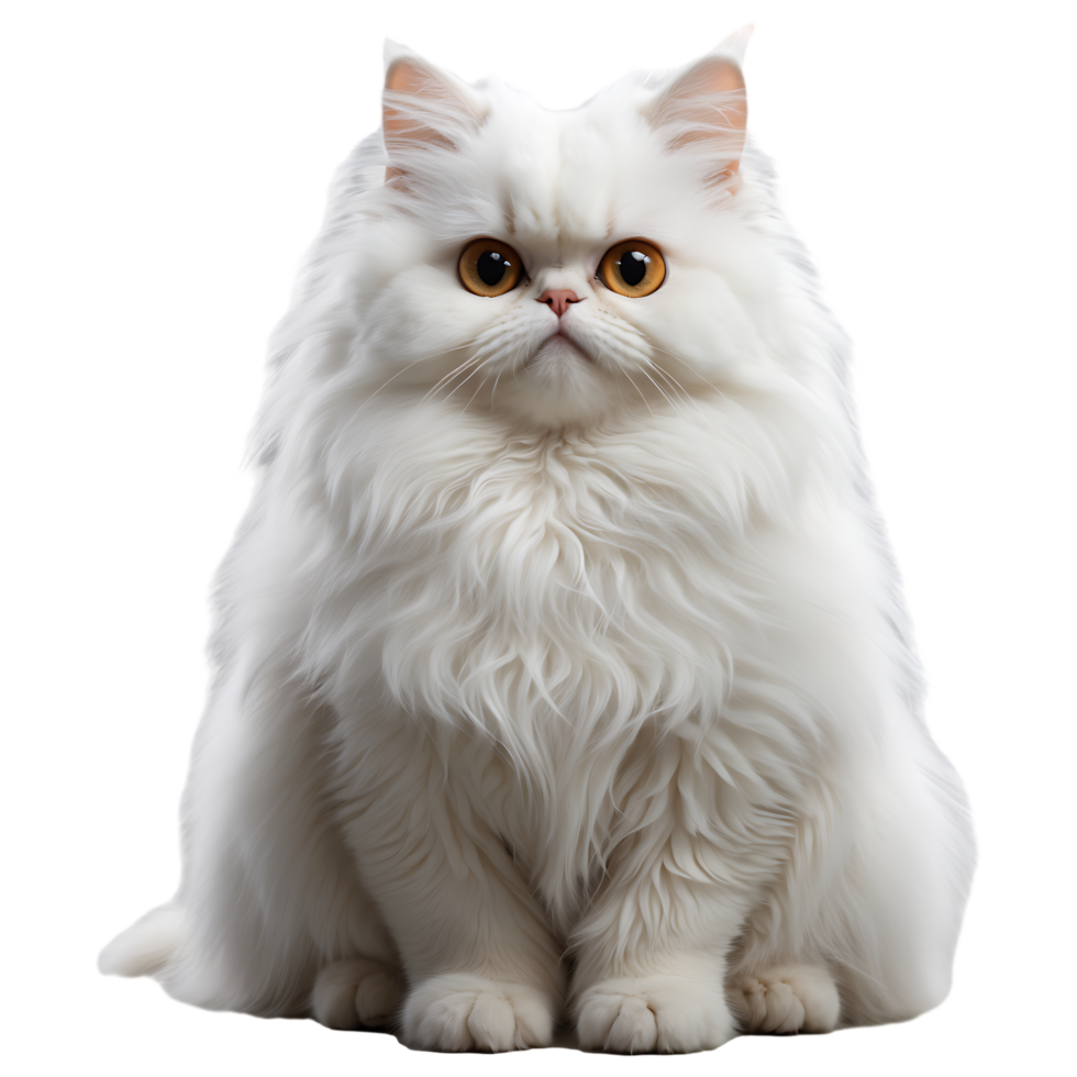 Cute Long-Haired White Kitten Stock Image Perfect for Pet Lovers png