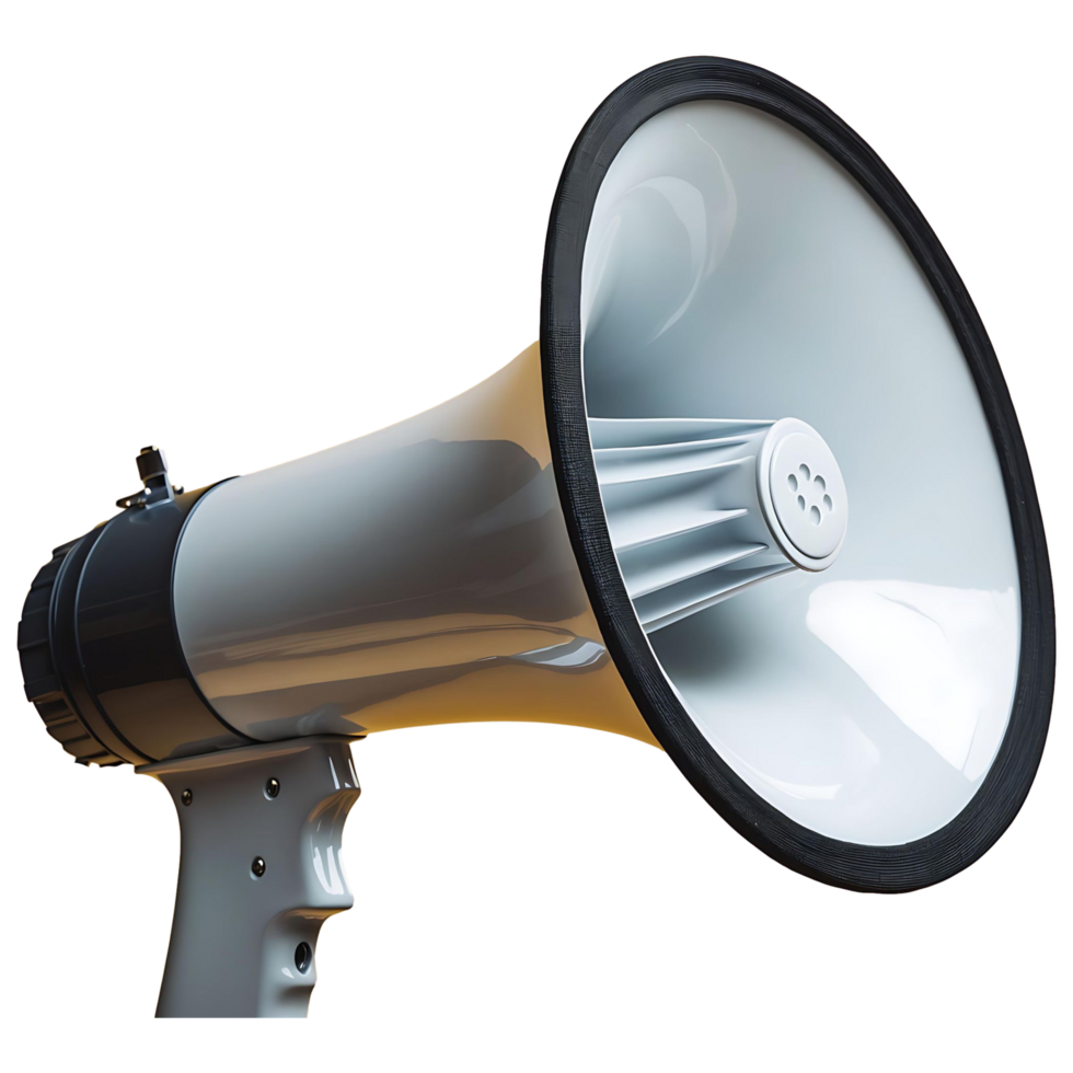 Realistic Megaphone Transparent Background for Marketing Announcements png