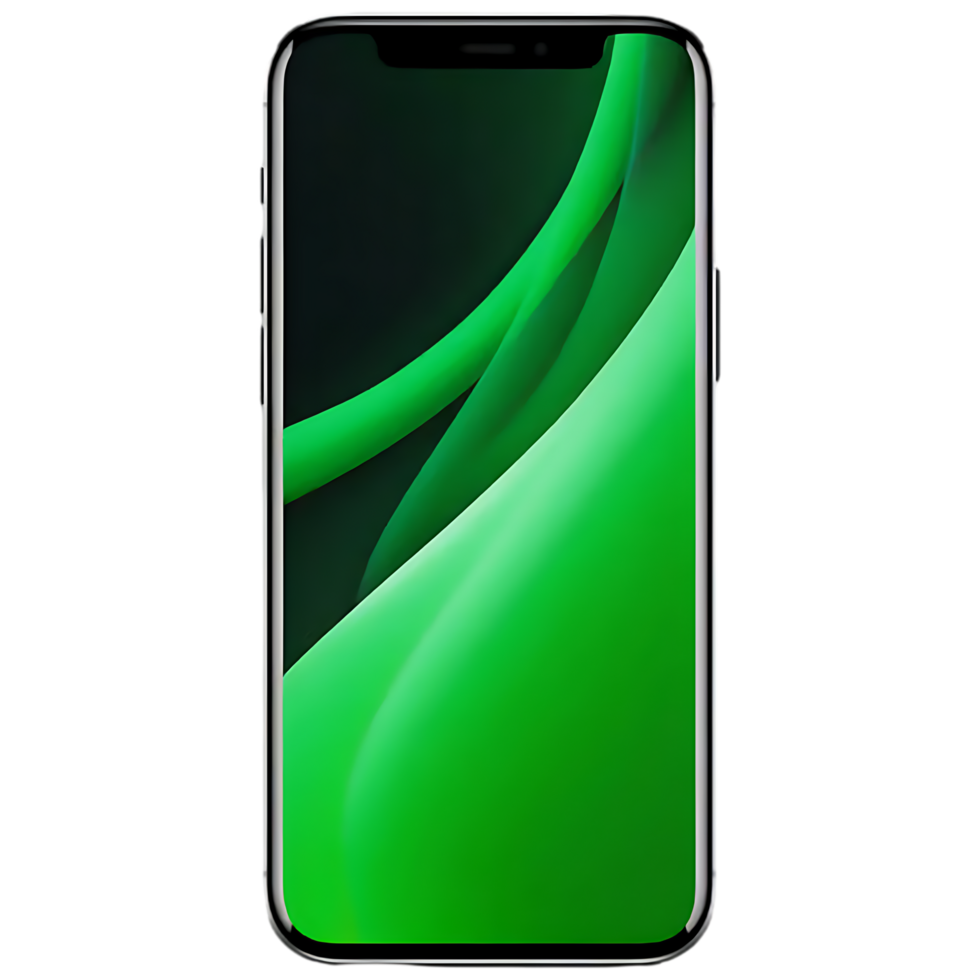 Realistic Smartphone Mockup with Green Screen Perfect for App and UI Design png