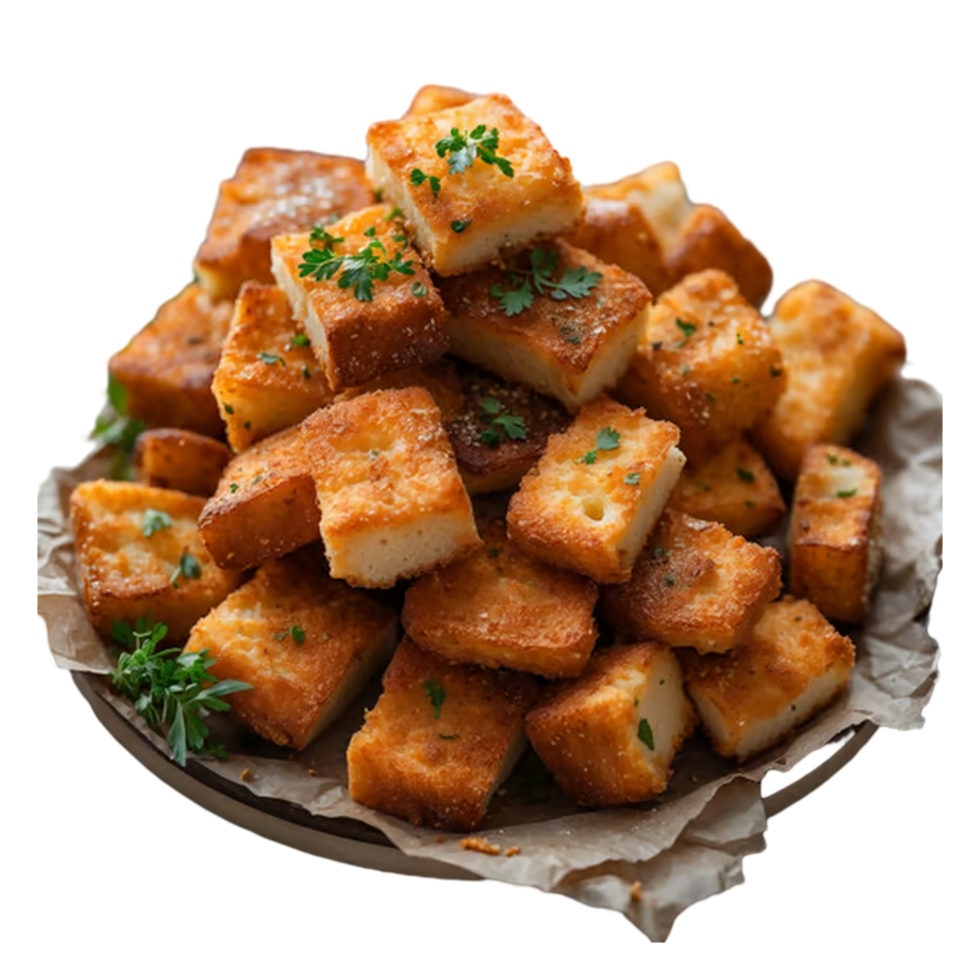 Golden Crunchy Croutons Perfect for Soups Salads png