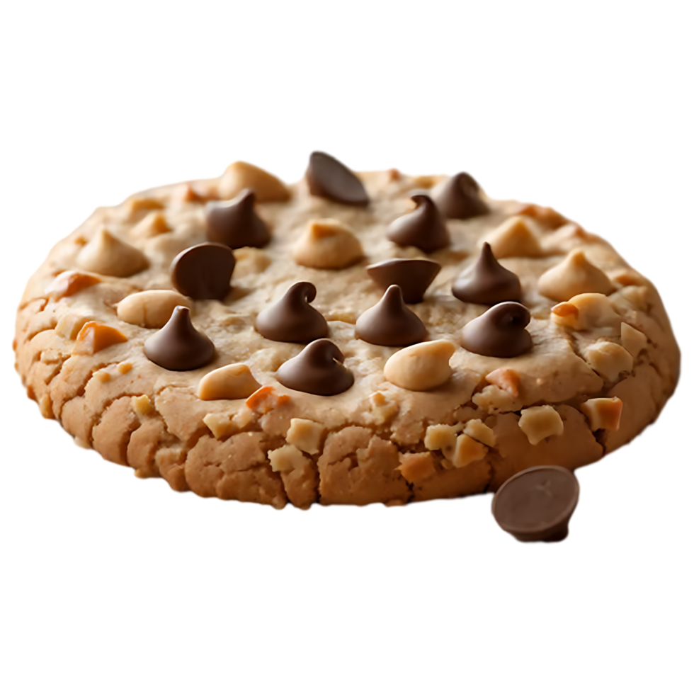 Mouthwatering Peanut Butter Chocolate Cookie No Background, Ready to Use png