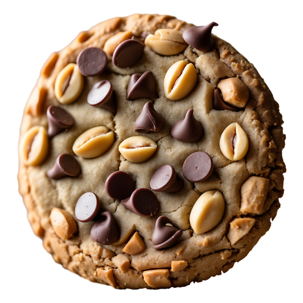 Crispy Chocolate Peanut Cookie Stock Ideal for Menus Advertisements png