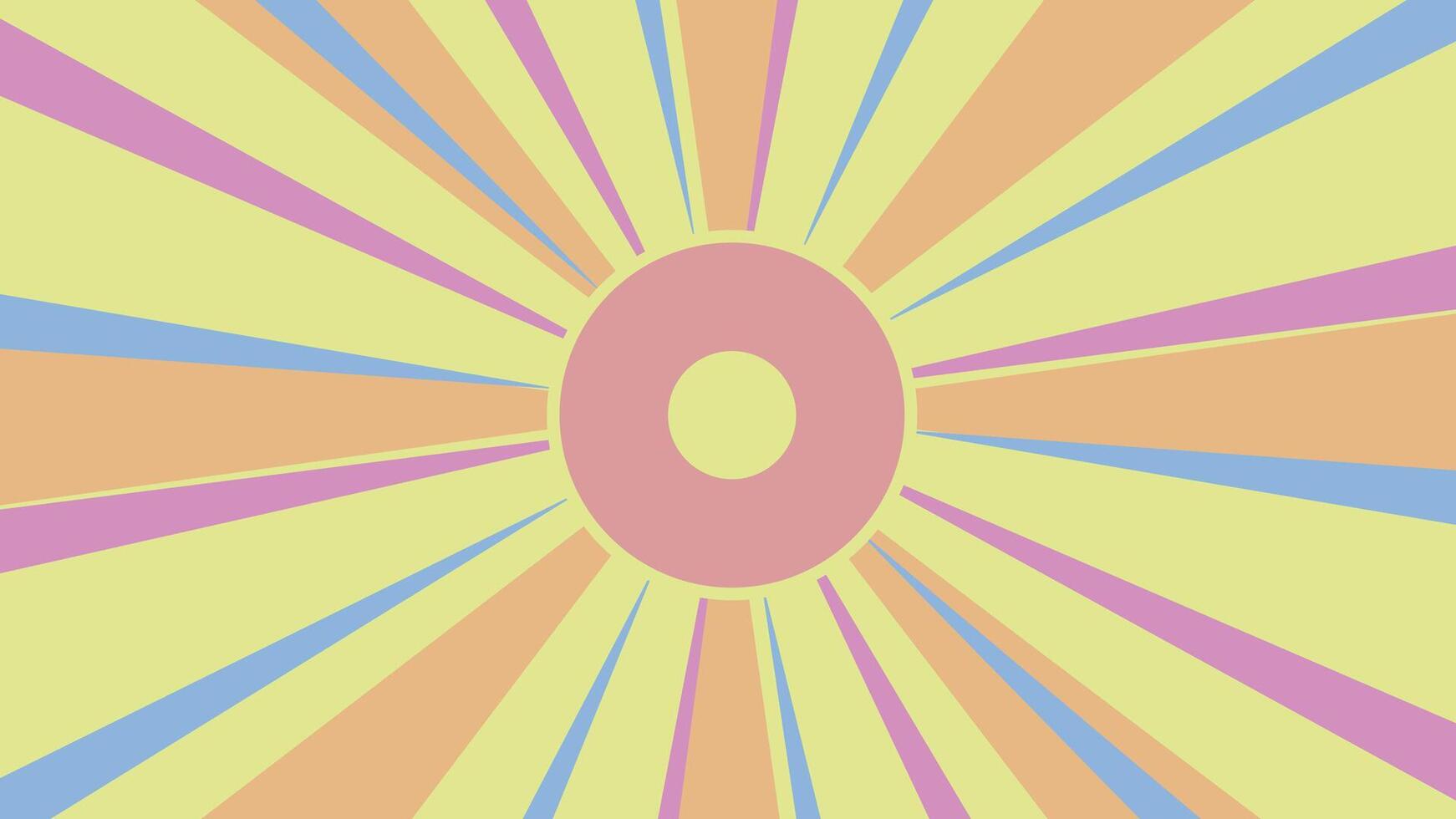 Vibrant pastel rays background featuring a retro sunburst pattern, ideal for posters, banners, ads, and creative designs with a dynamic and energetic visual appeal. vector
