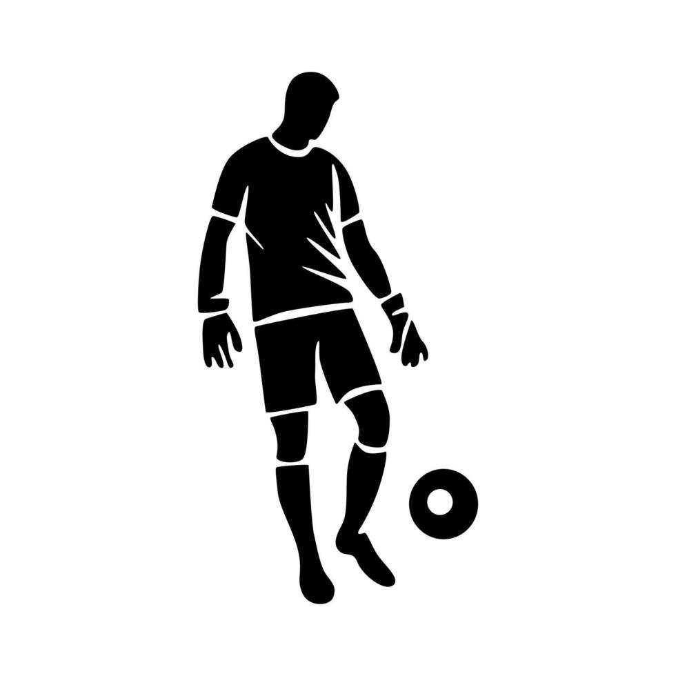 Bold and Timeless Football Silhouette Art vector