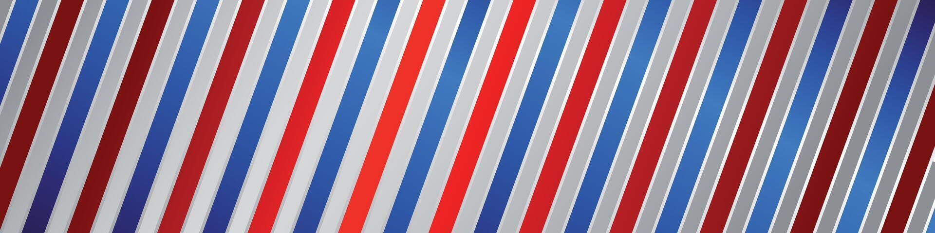 Sleek Barber Design Incorporating Red, Blue, and Gradient Elements vector