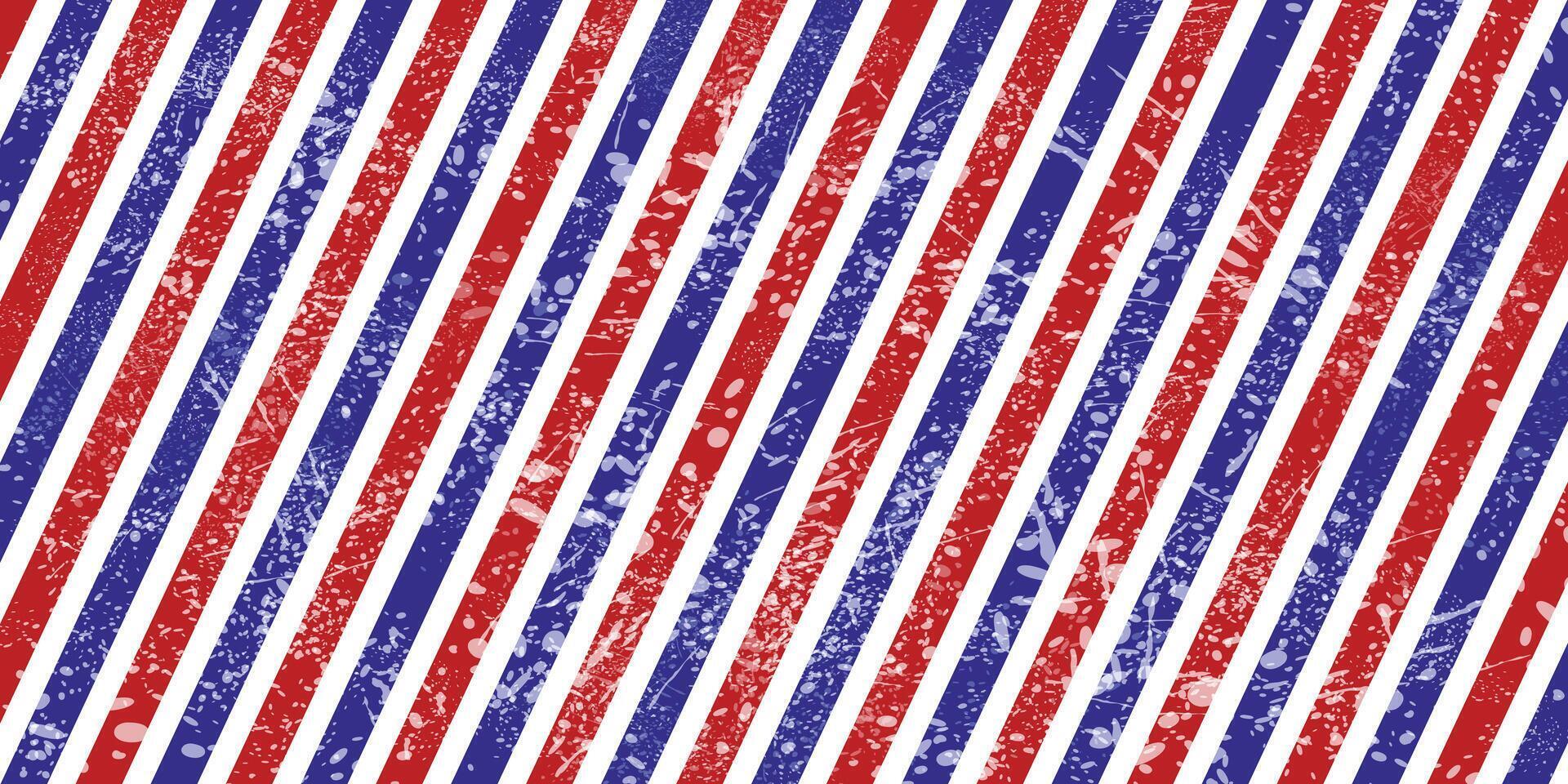 Classic Barbershop Theme With Red, Blue, and White Striped Pattern vector