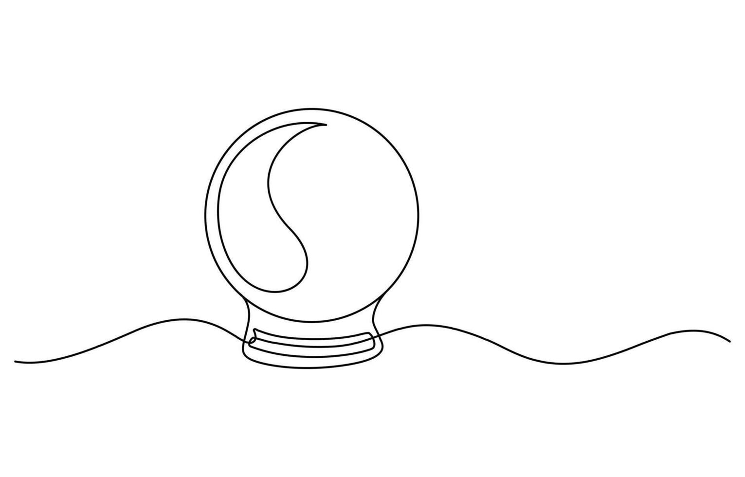 ,Magic Crystal Ball Line Icon Editable Stroke, vector
