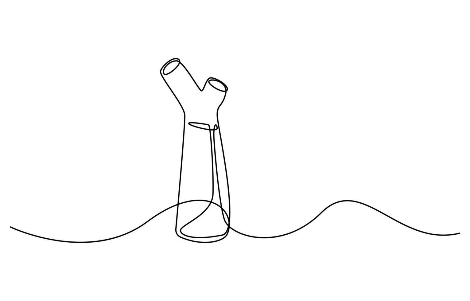 water pipe one line art icon , vector