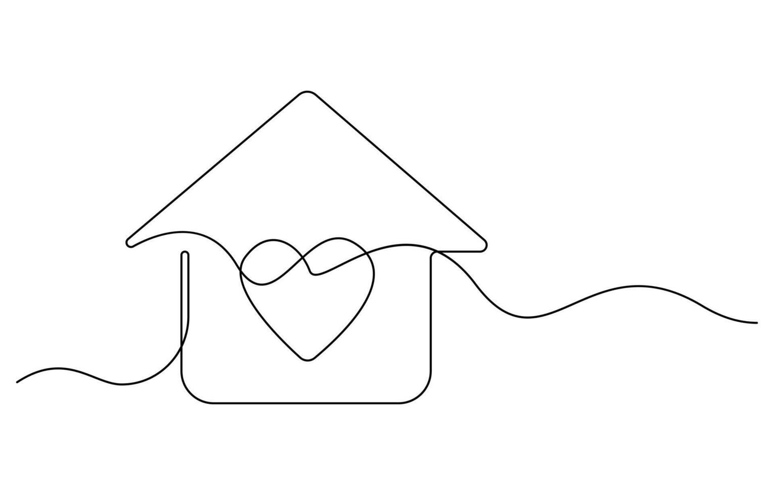 simple linear style Real estate concept Editable stroke Doodle vector