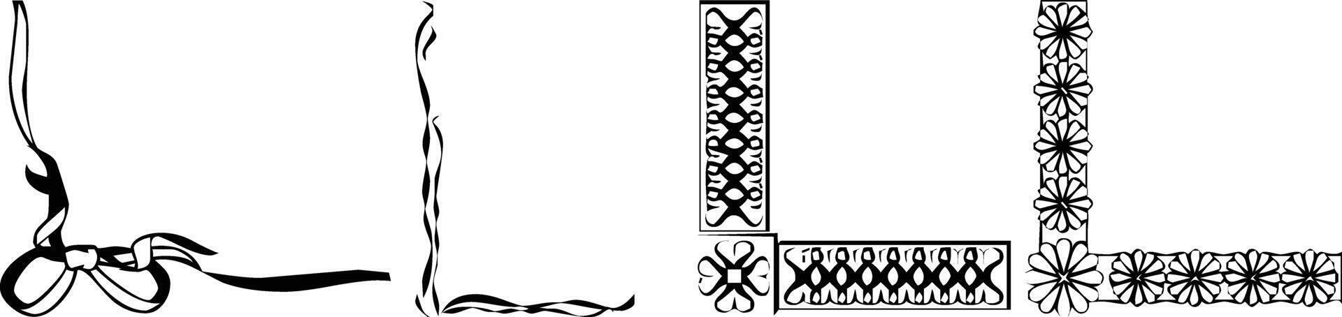 a set of decorative elements in different styles vector