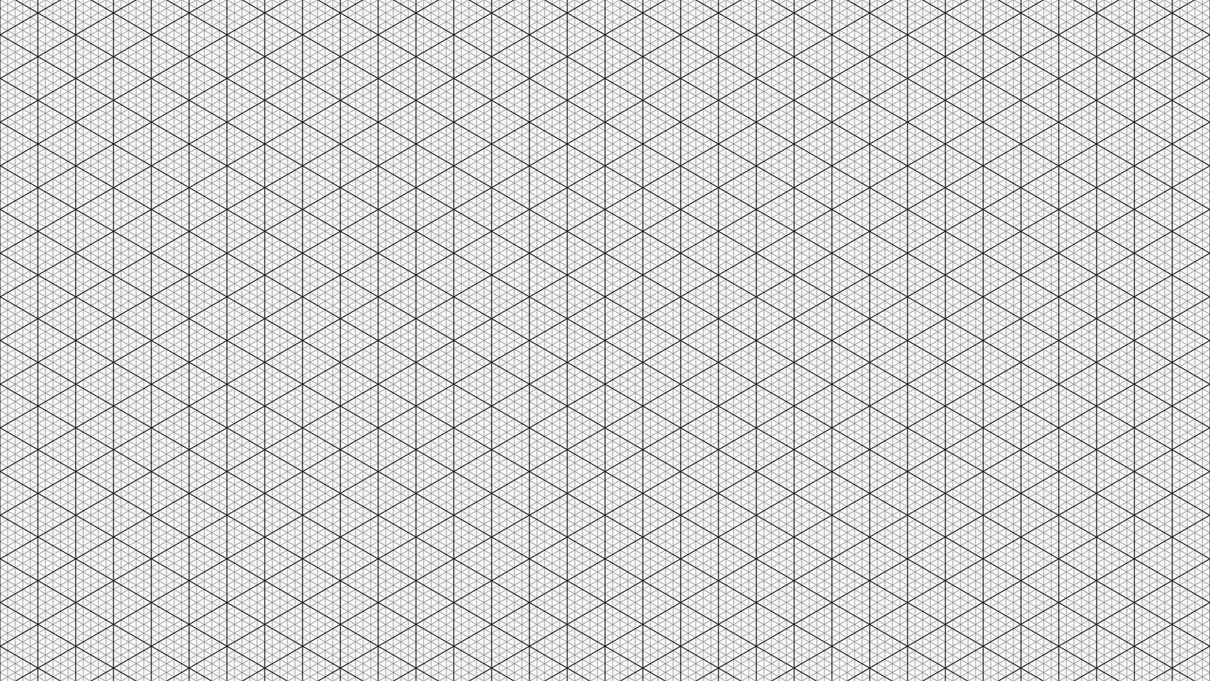 Isometric triangular grid pattern vector