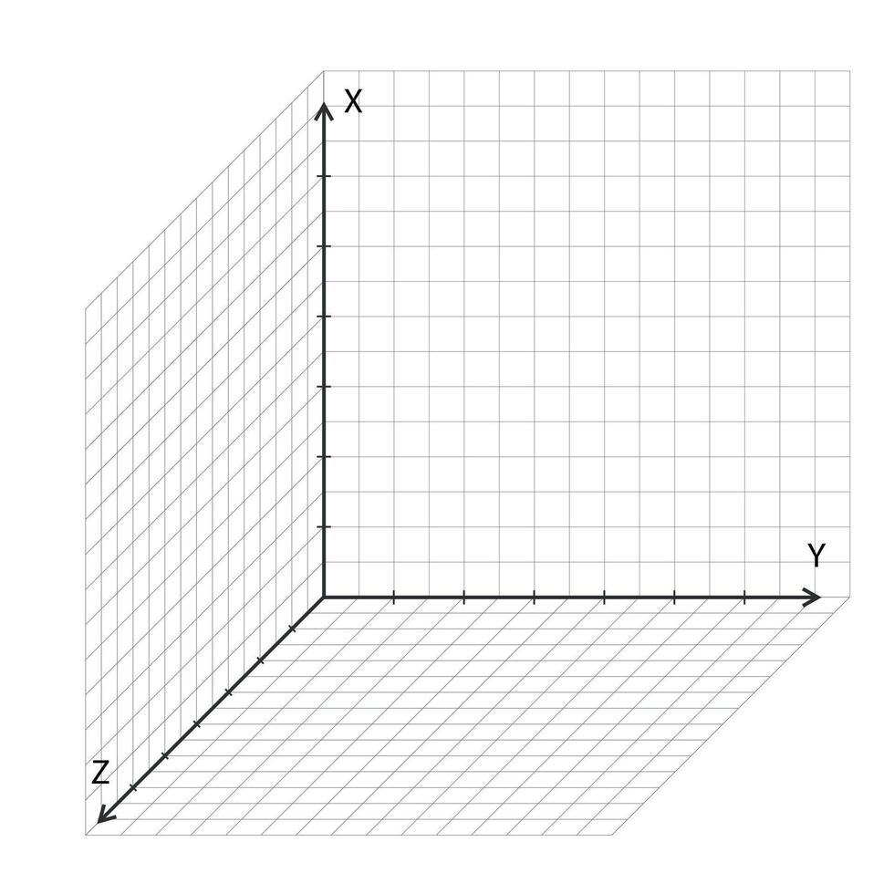 3D grid with perspective view vector