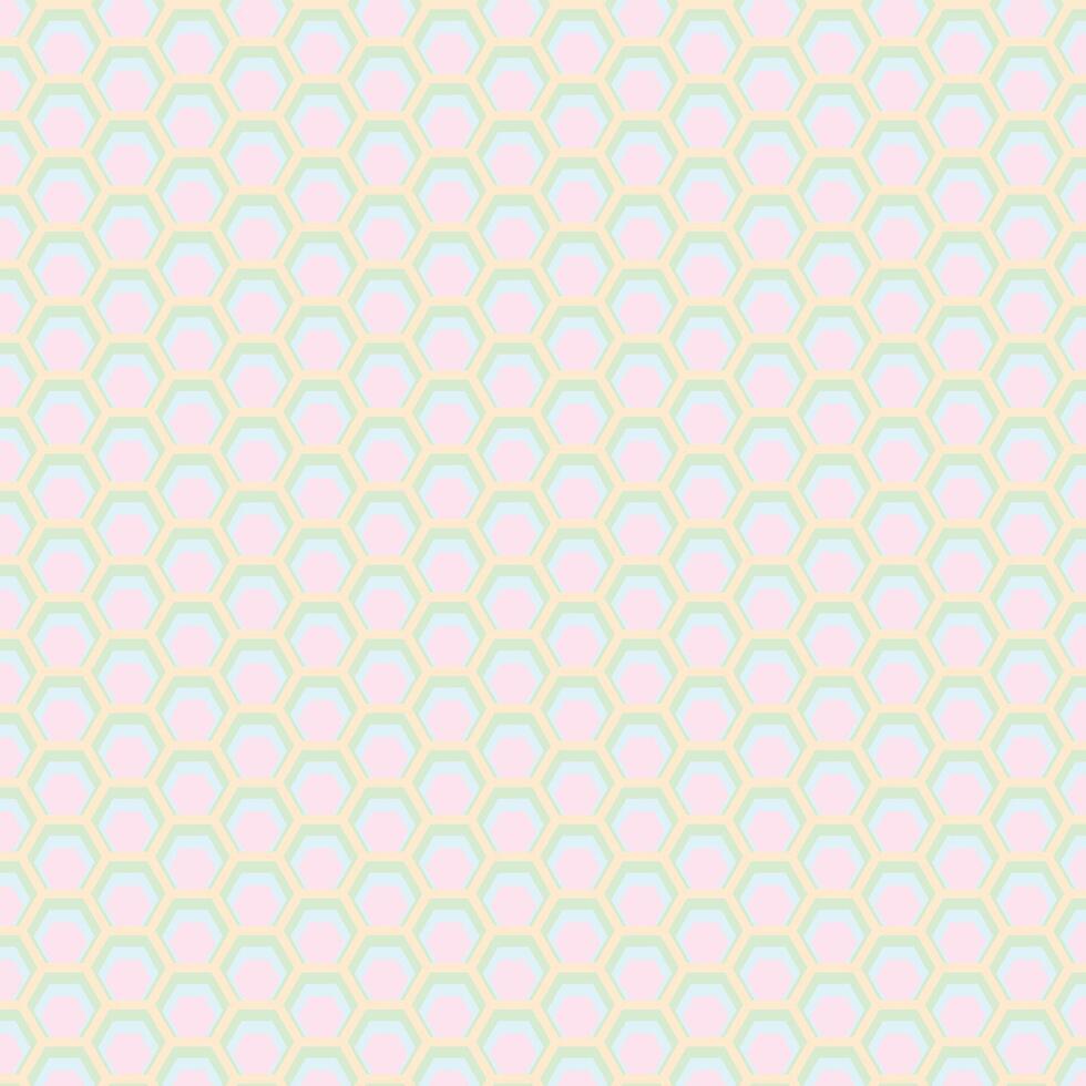 Pastel Hexagonal Seamless Pattern vector