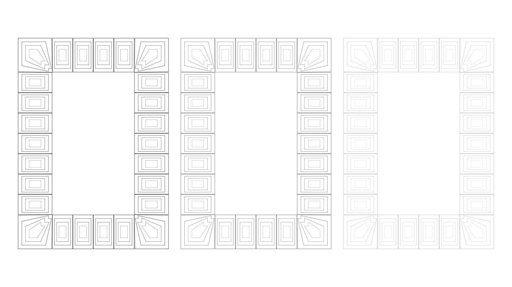 Art Deco Geometric Frame Design for Architecture and Decoration vector
