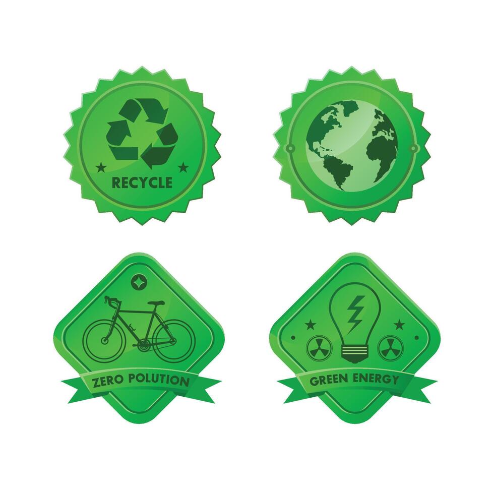 GO GREEN ICON OR SYMBOL CHARACTER LOGO DESIGN vector