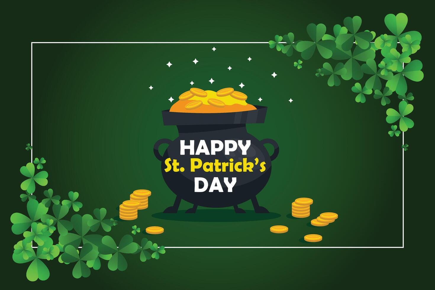 happy st patrick day background vector