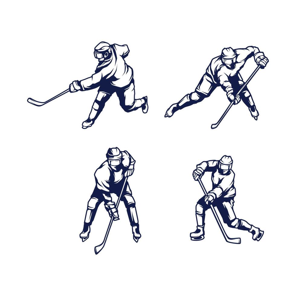 Set of Hockey Logo Design Inspiration vector