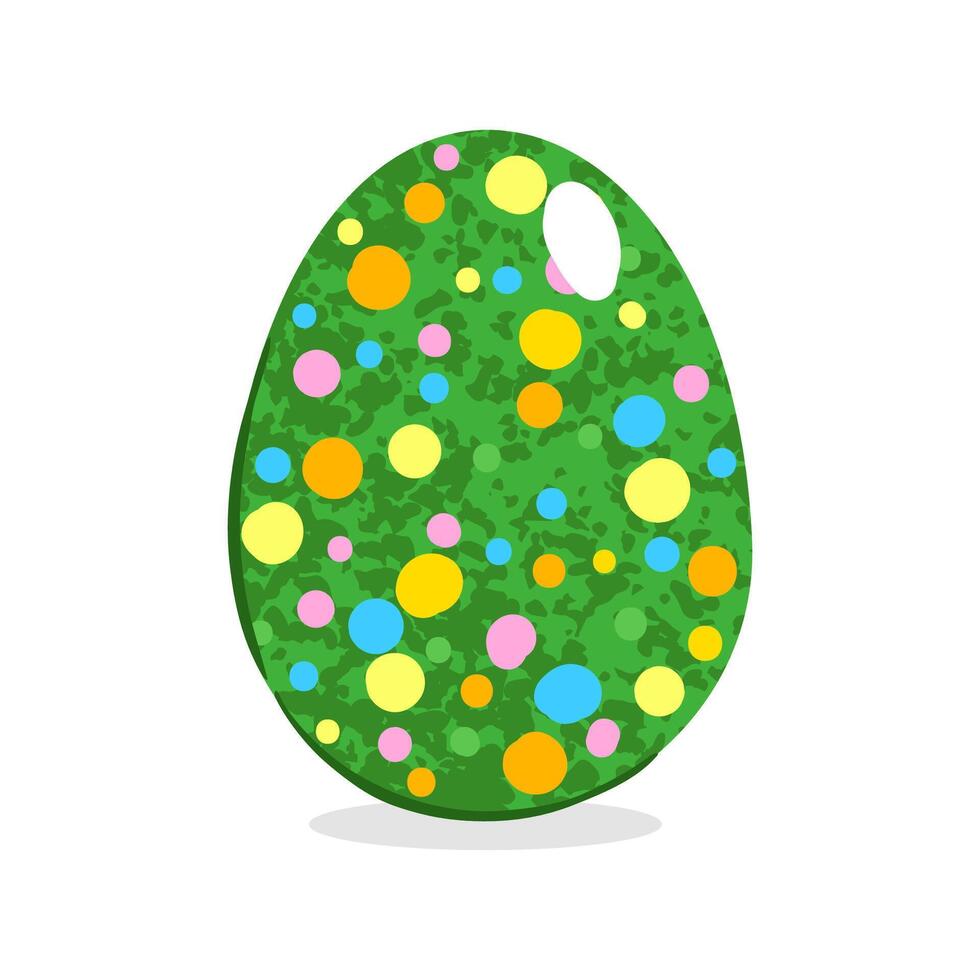 Illustration of Spotted Easter Egg Isolated on White Background vector