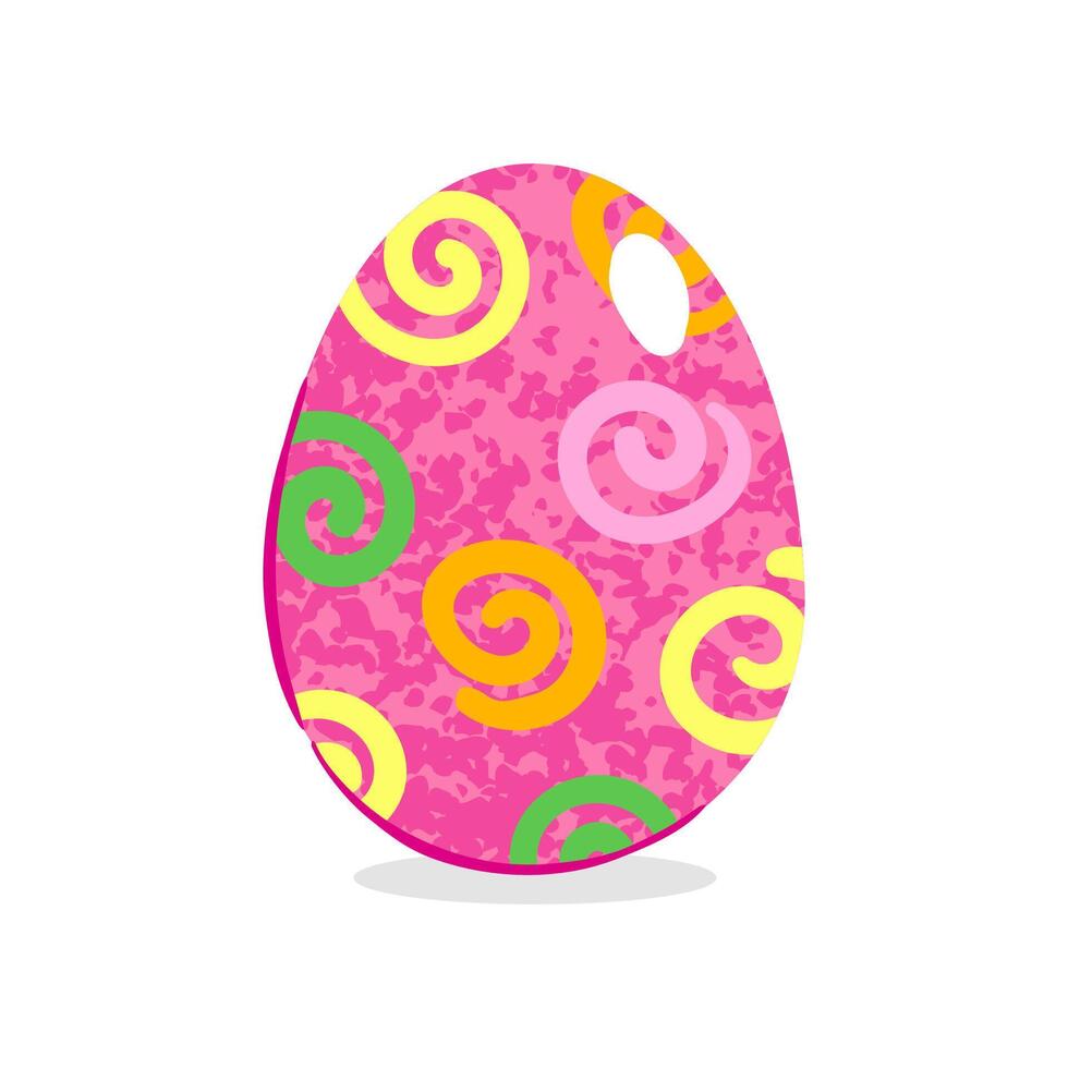 Illustration of Pink Easter Egg Isolated on White Background vector