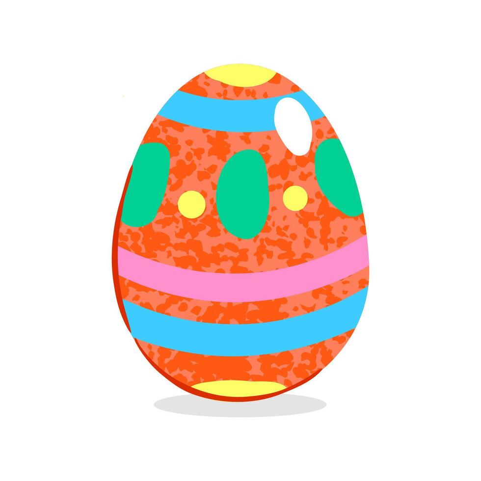 Colorful Illustration of Easter Egg Isolated on White Background vector