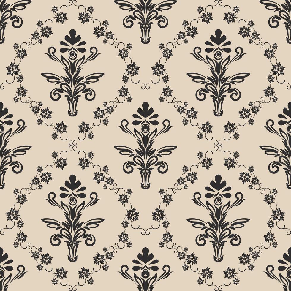 Embroidered Ikat flower pattern on a black background. Traditional ethnic ikat, Aztec abstract pattern, seamless pattern in tribal, folk embroidery and Mexican style vector