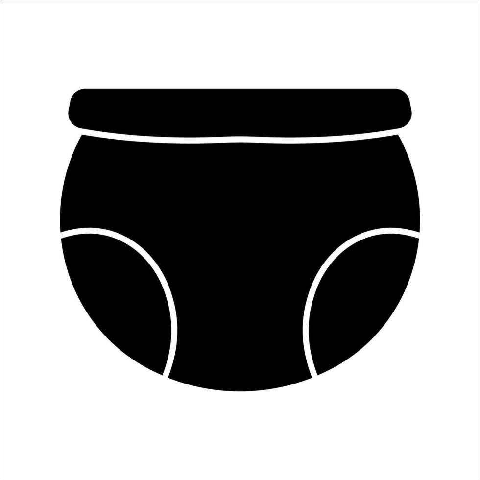 diaper Icon ,Symbol isolated white background. illustration. color editable. vector