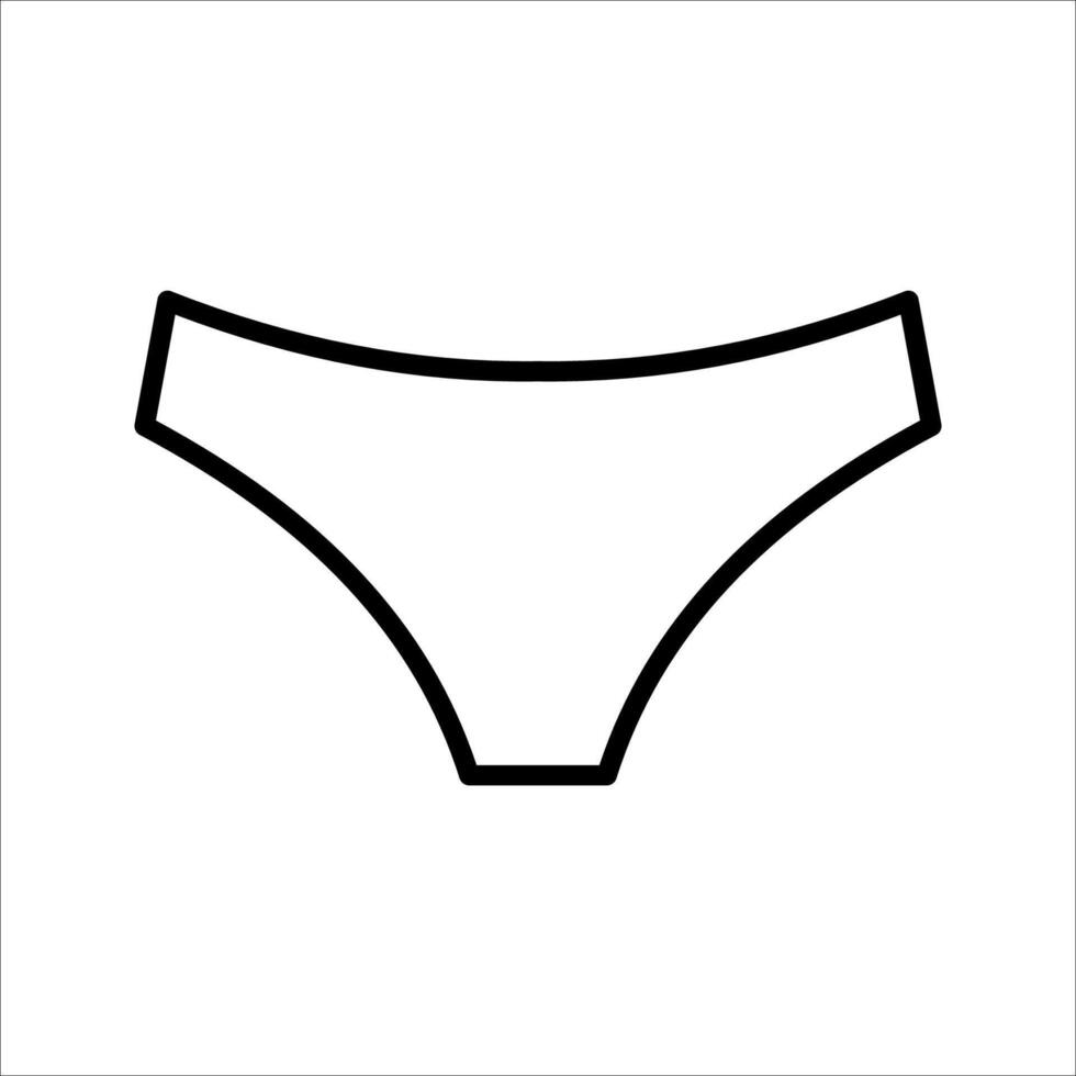 knickers Icon Symbol isolated white background. illustration. color editable. vector
