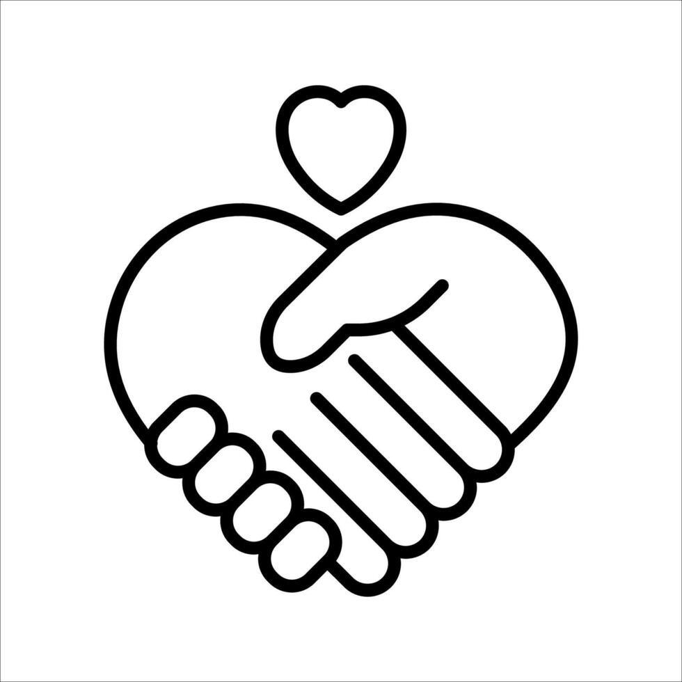 friendship Icon.Symbol isolated white background. illustration. color editable. vector