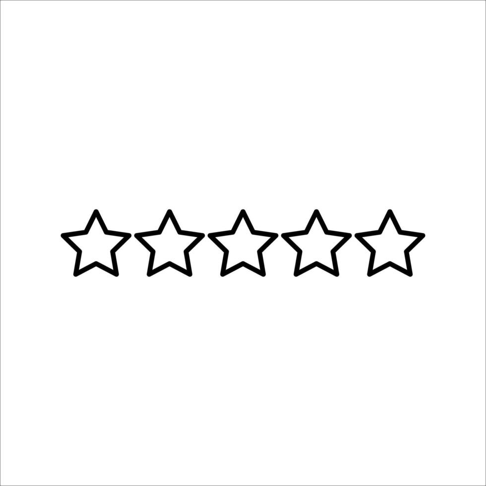 Stars rating Icon .Symbol isolated white background. illustration. color editable. vector