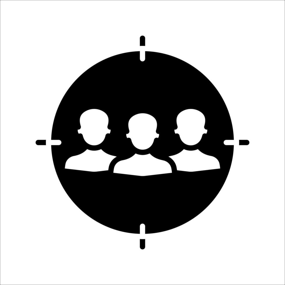 Target audience Icon.Symbol isolated white background. illustration. color editable. vector