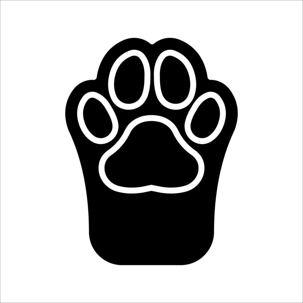 Paw Icon.Symbol isolated white background. illustration. color editable. vector