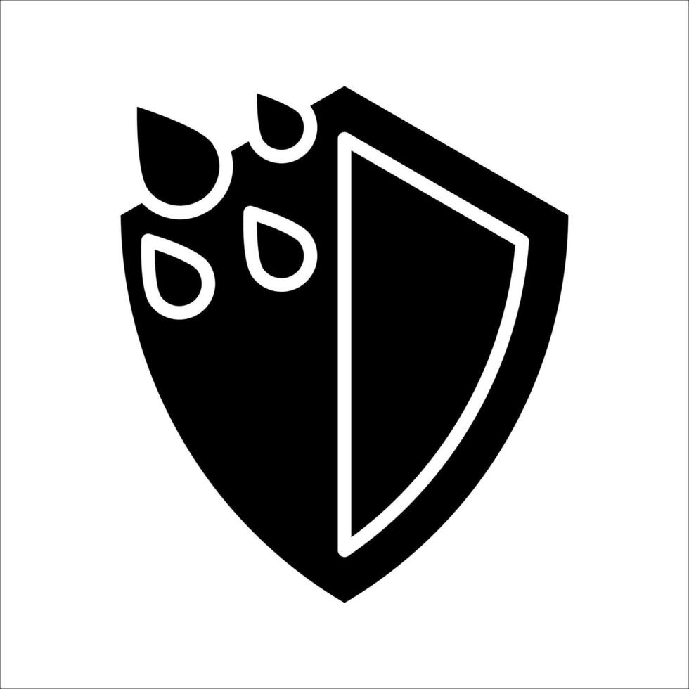 Waterproof Icon. Symbol isolated white background. illustration. color editable. vector
