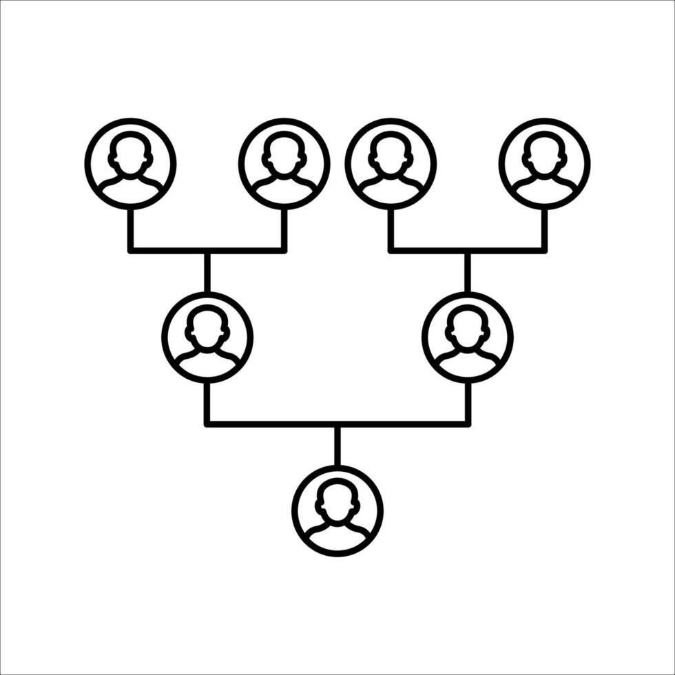 family tree Icon, Symbol isolated white background. illustration. color editable. vector