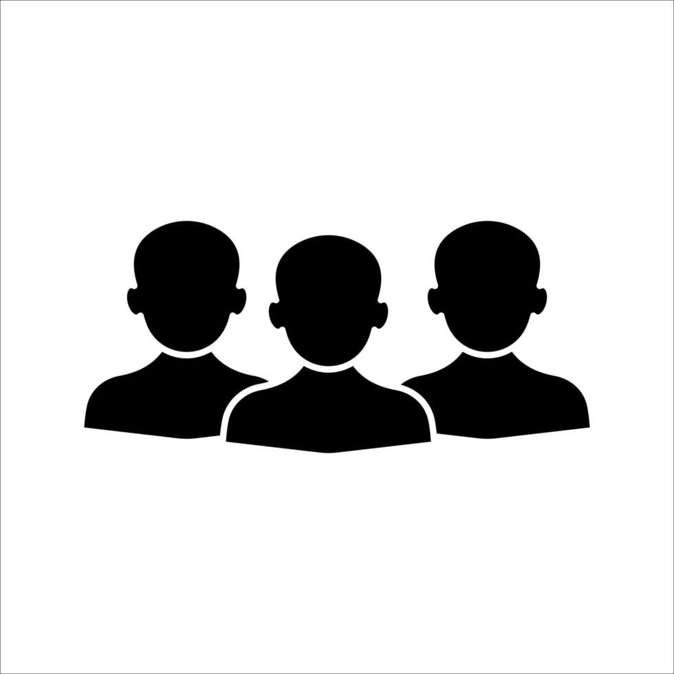 People Icon Symbol isolated white background. illustration. color editable. vector