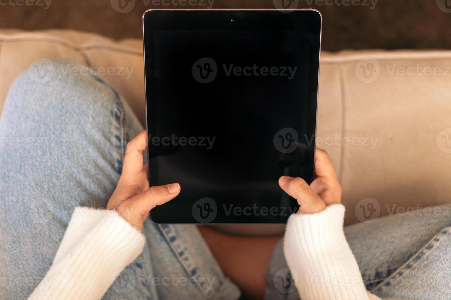 connected to the digital world Using a Tablet at Home photo