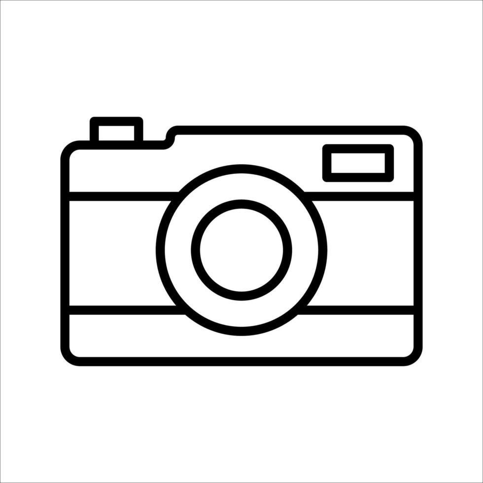 Camera Icon Symbol isolated white background. illustration. color editable. vector