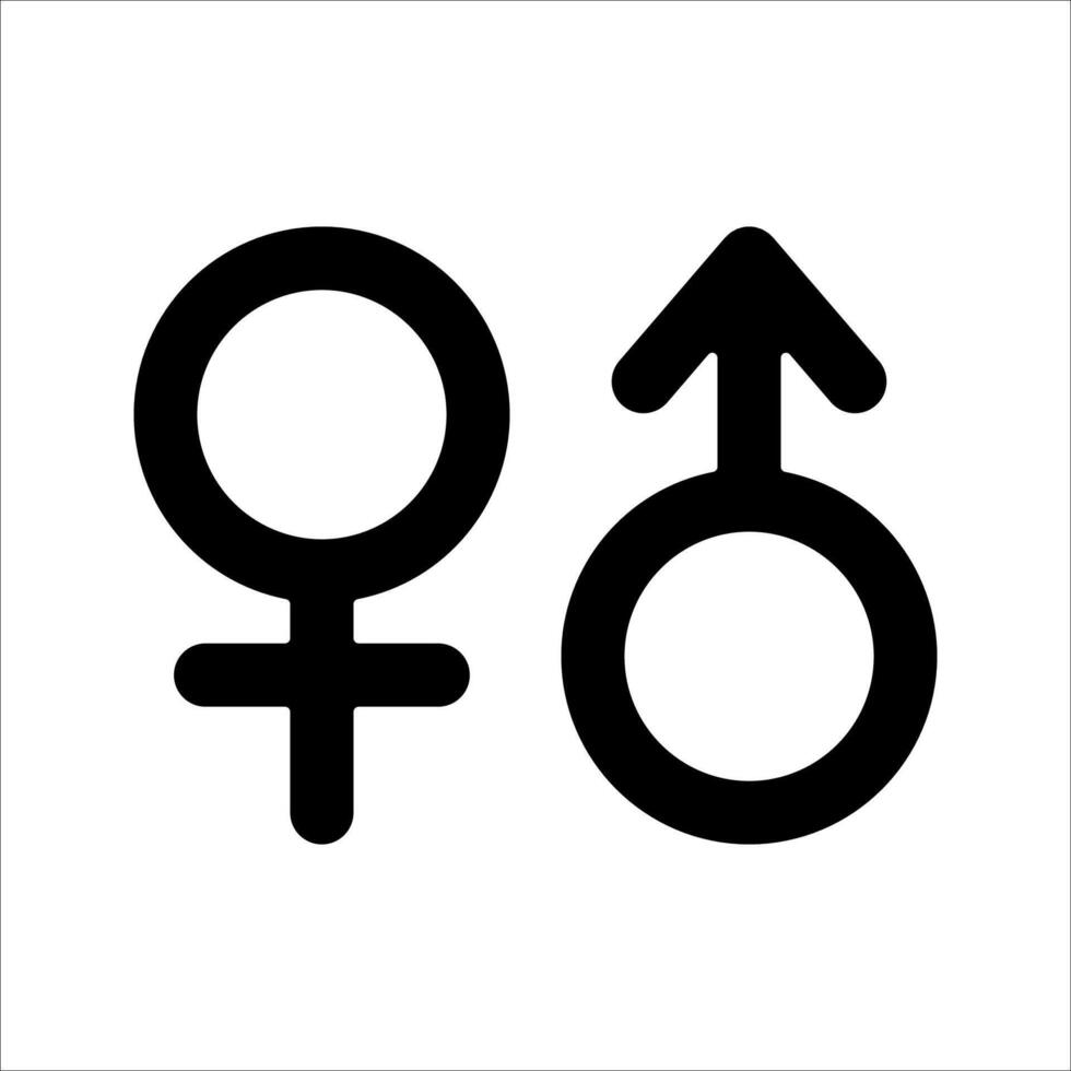Gender Icon Symbol isolated white background. illustration. color editable. vector