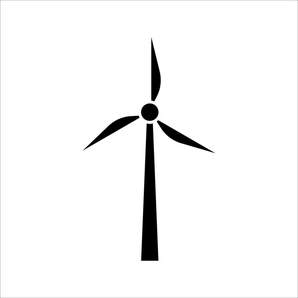 windmill Icon. Symbol isolated white background. illustration. color editable. vector