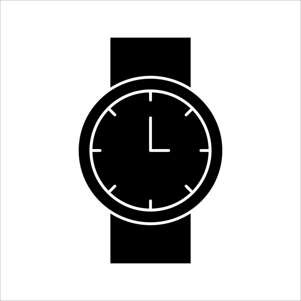 wristwatch Icon . Symbol isolated white background. illustration. color editable. vector