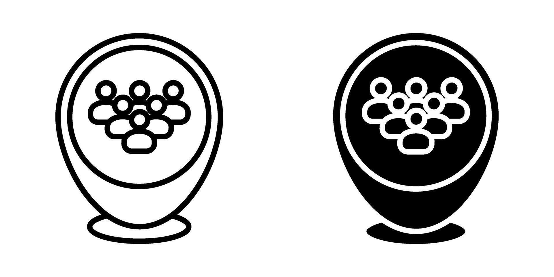 Map pin with person Icon set, Symbol isolated white background. illustration. color editable. vector