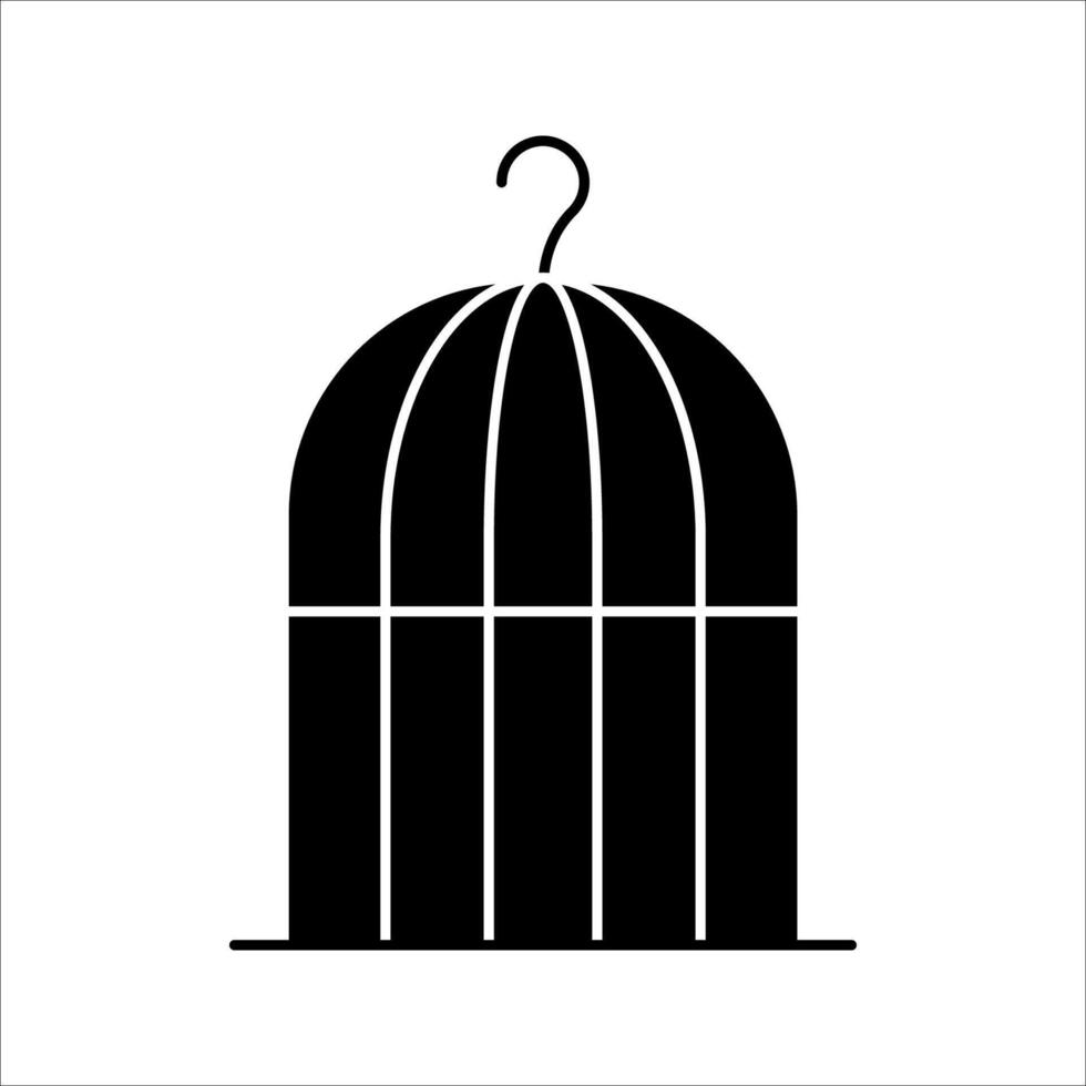 bird cage Icon Symbol isolated white background. illustration. color editable. vector