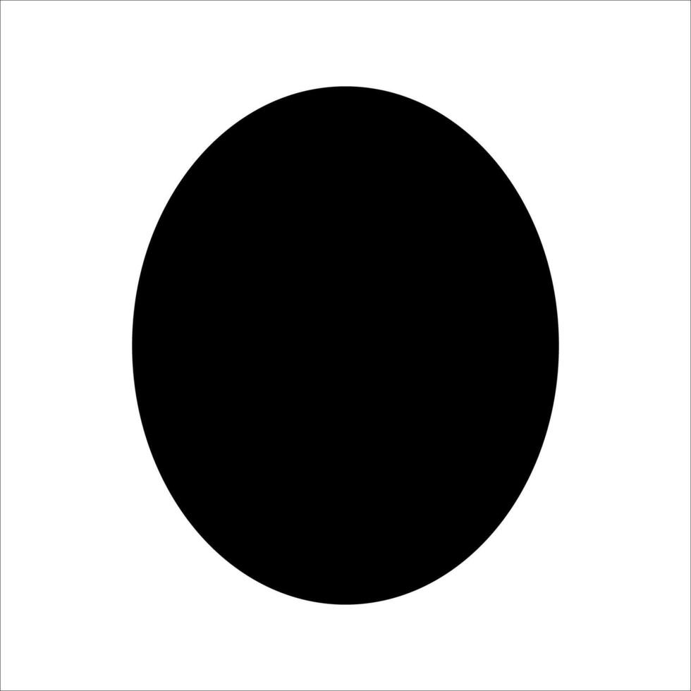 oval shape Icon.Symbol isolated white background. illustration. color editable. vector