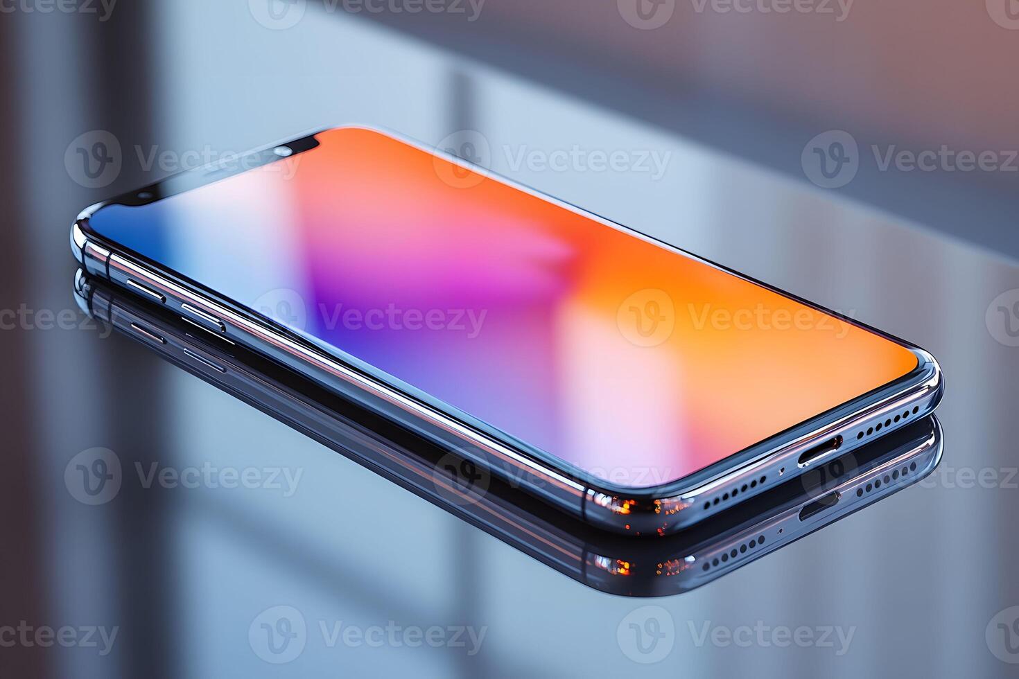 Modern Smartphone with Colorful Display photo
